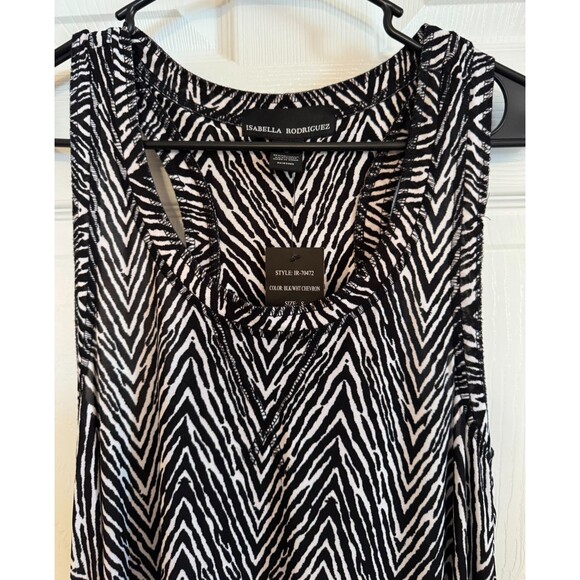 NWT Isabella Rodriguez Women's Sundress Sz S Sleeveless Flowy Pockets Knit Black - Picture 4 of 10